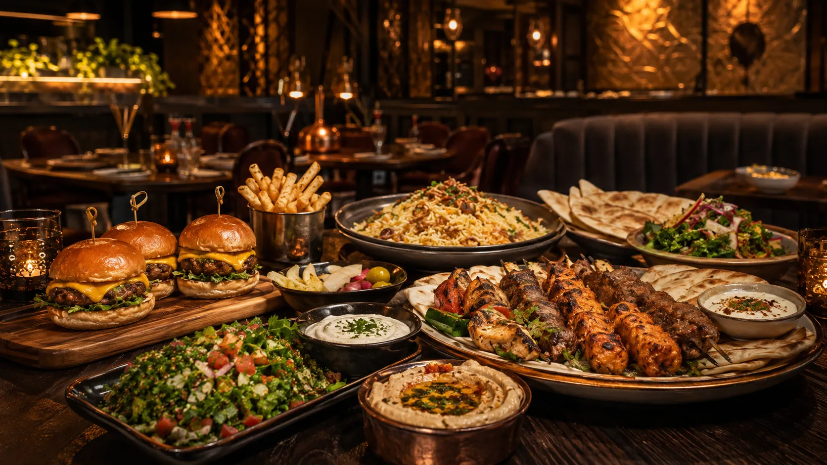 405 Grill restaurant interior and signature dishes